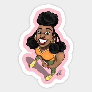 Grinning girl Sticker